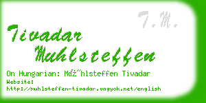 tivadar muhlsteffen business card